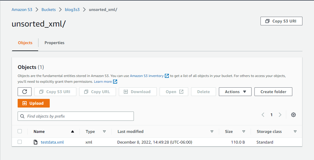 Lambda function triggered by an S3 PUT event to sort XML files in an S3 ...